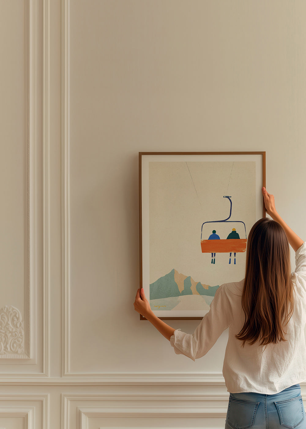 Illustration Ski day - chairlift