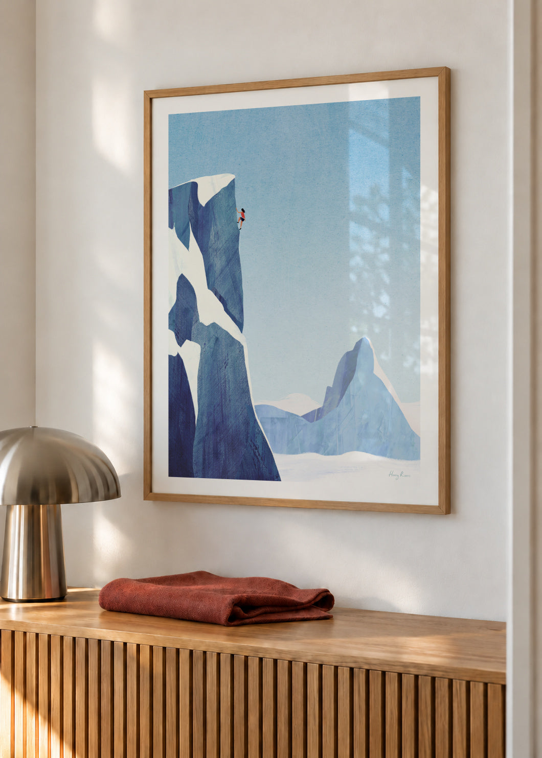 Mountain climbing adventure - Framed poster in an interior