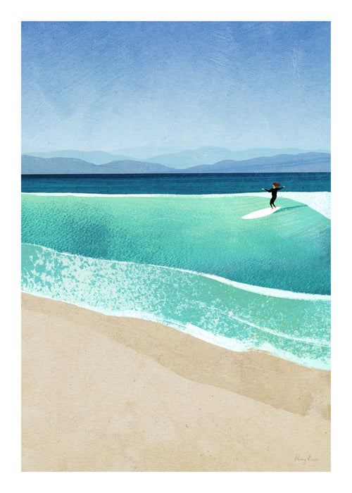 Surfing the perfect wave - Unframed art print