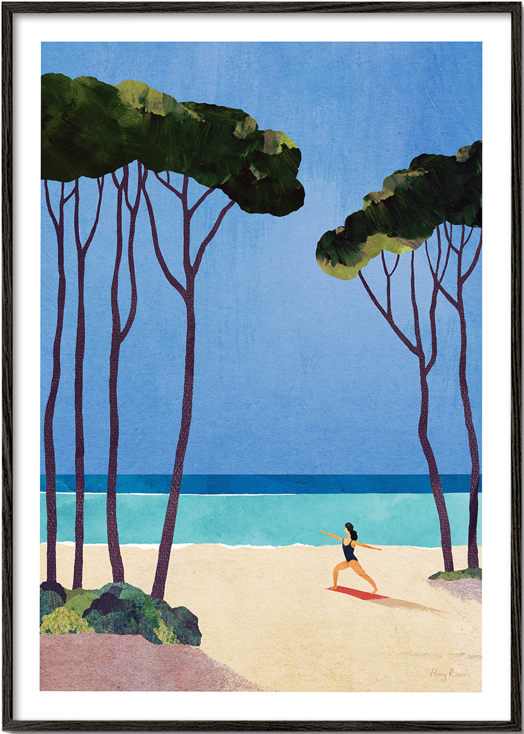 Landschaftskunst Beach yoga