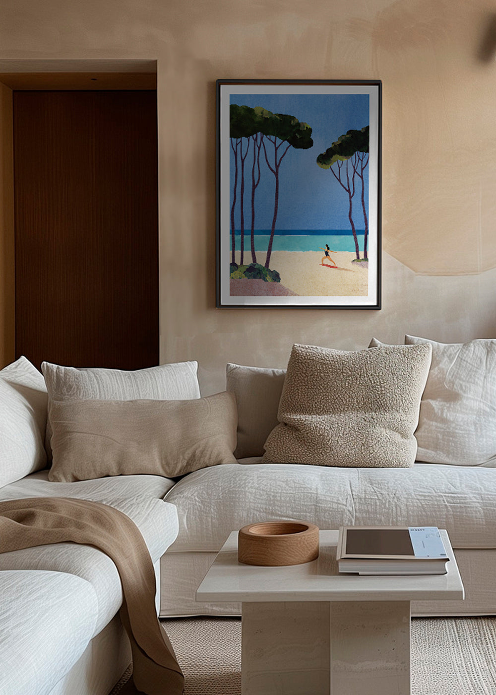 Landschaftskunst Beach yoga