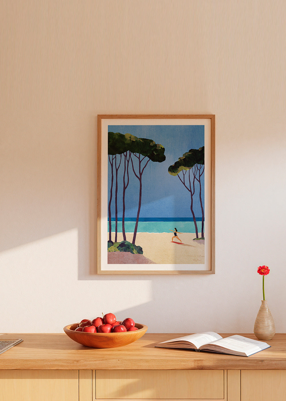 Landschaftskunst Beach yoga