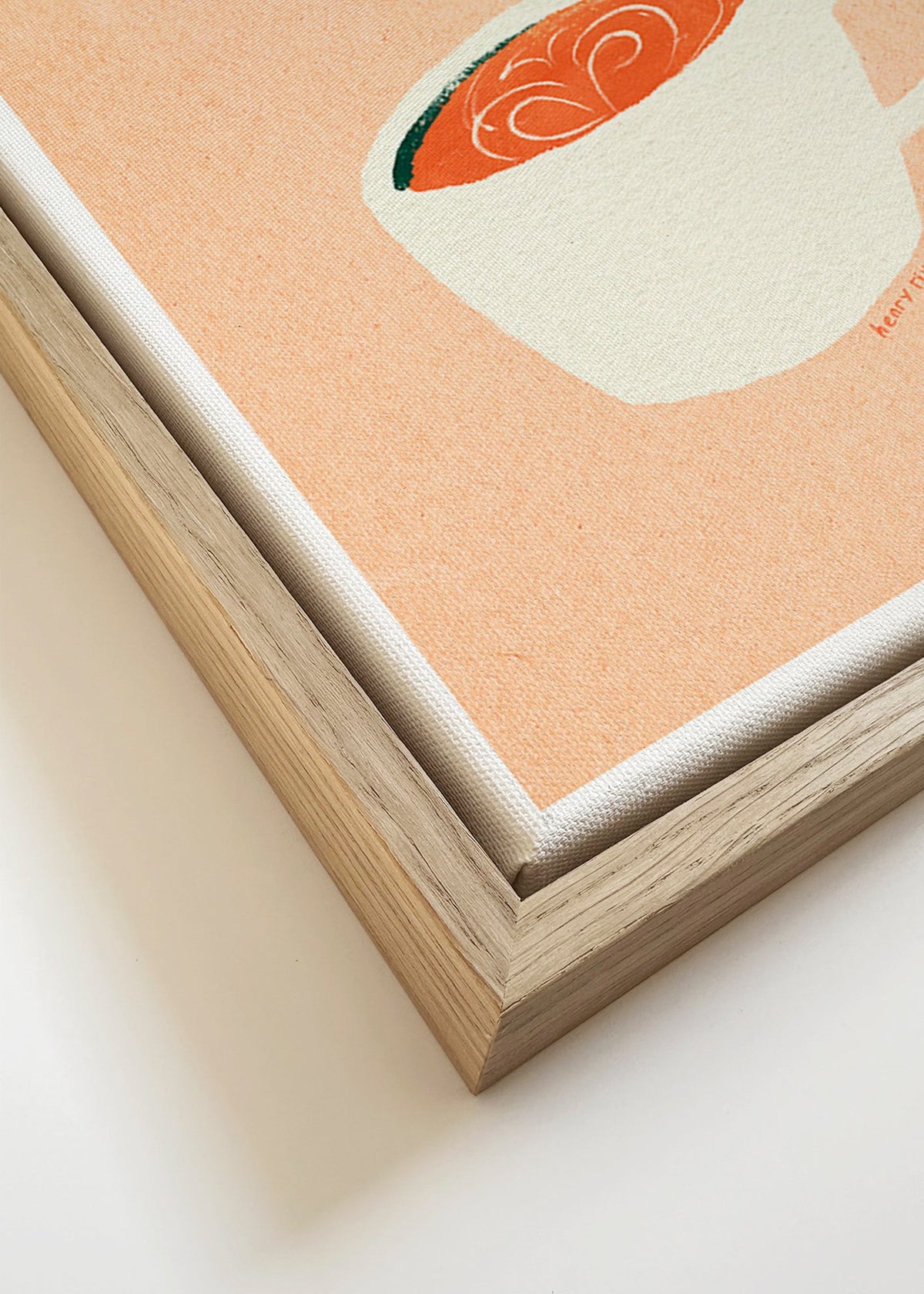 Küchenkunst mit Tasse und Schwimmern – Canvas detail