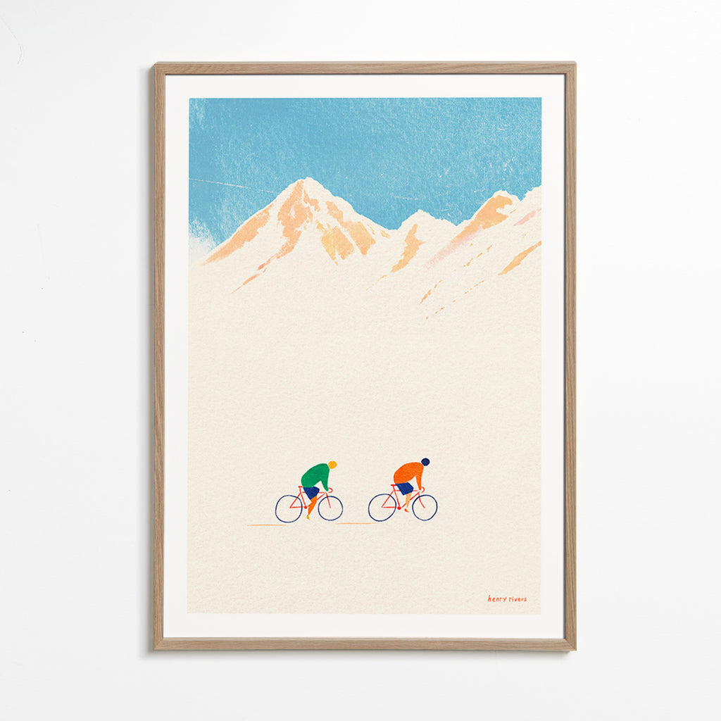 Sportkunst mit Berg-Radfahrern – Oak Frame