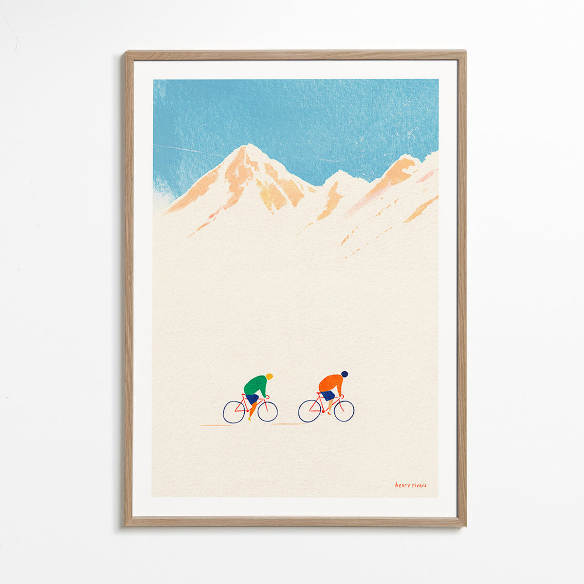 Sportkunst mit Berg-Radfahrern – Oak Frame