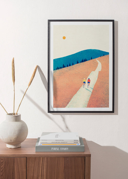 Küchenkunst mit zwei Radfahrern auf sonnigem Weg – Product1