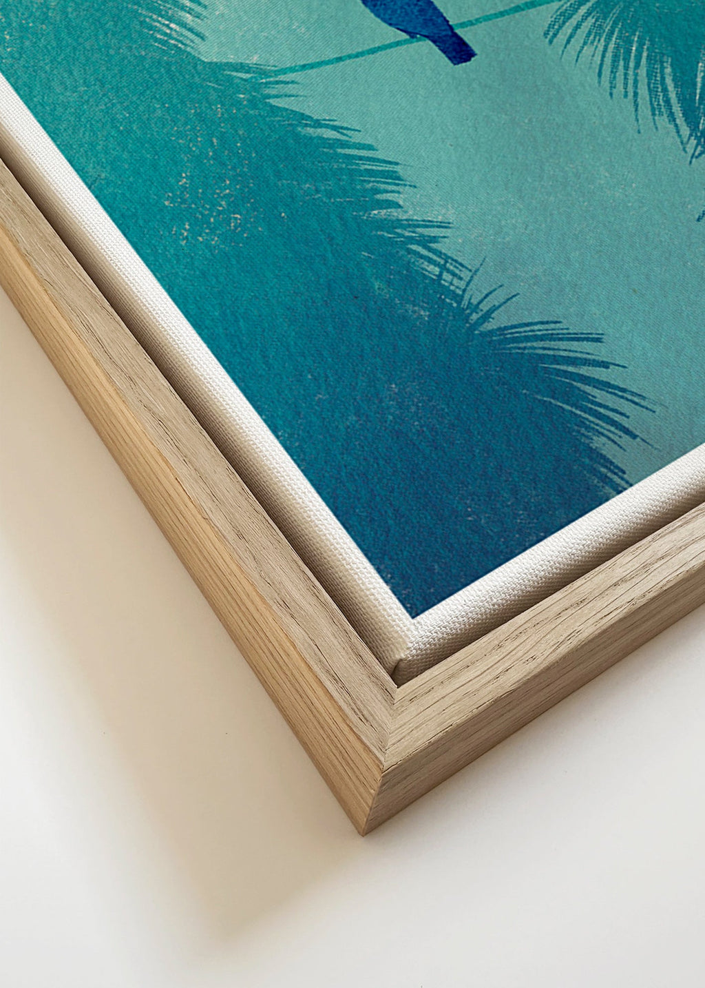 Tukan-Illustration auf tropischem Ast – Canvas detail