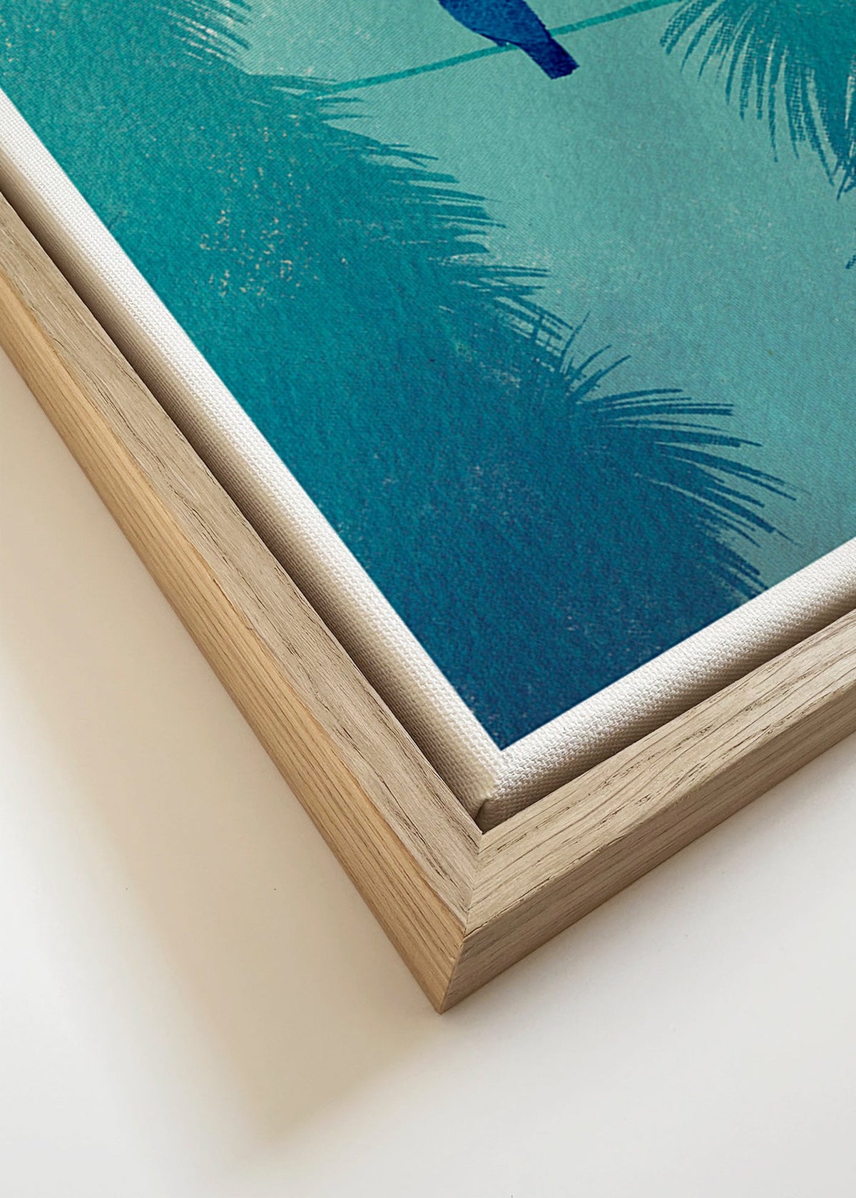 Tukan-Illustration auf tropischem Ast – Canvas detail