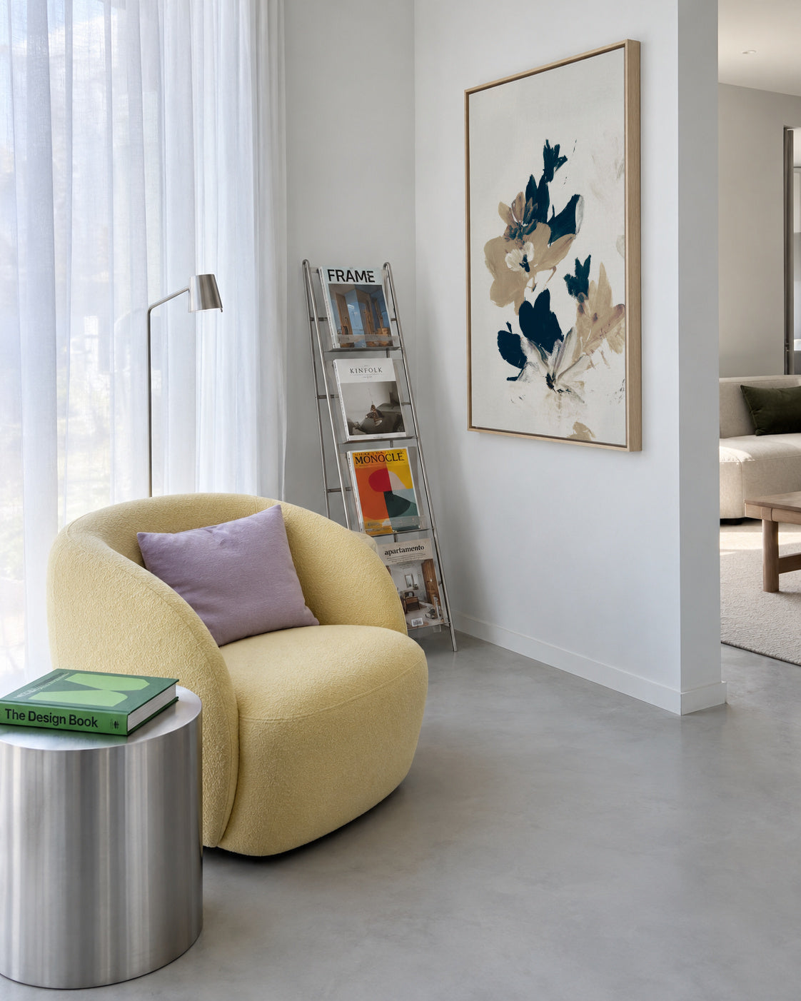 Summer View - Framed canvas in an interior