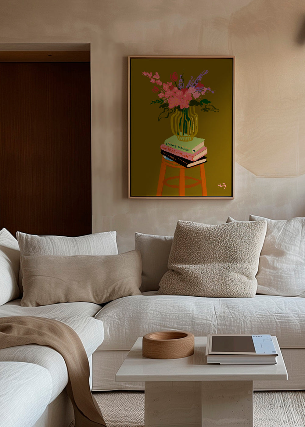 Floral Vase - Arty Guava 