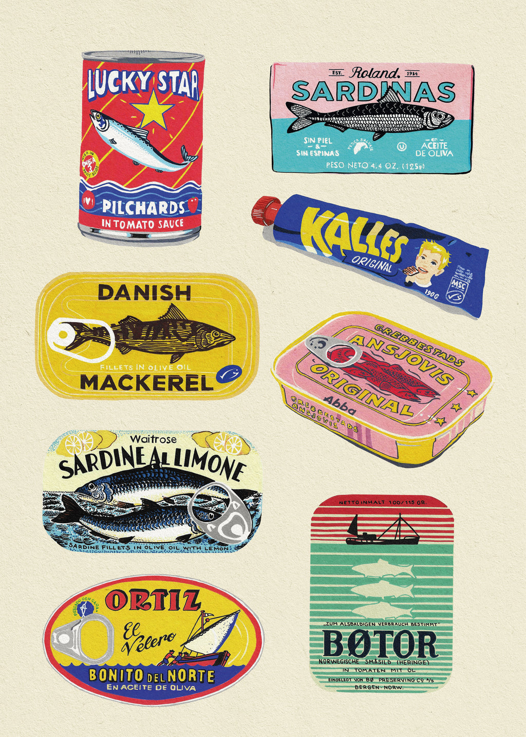 Canned Fish - Unframed art print