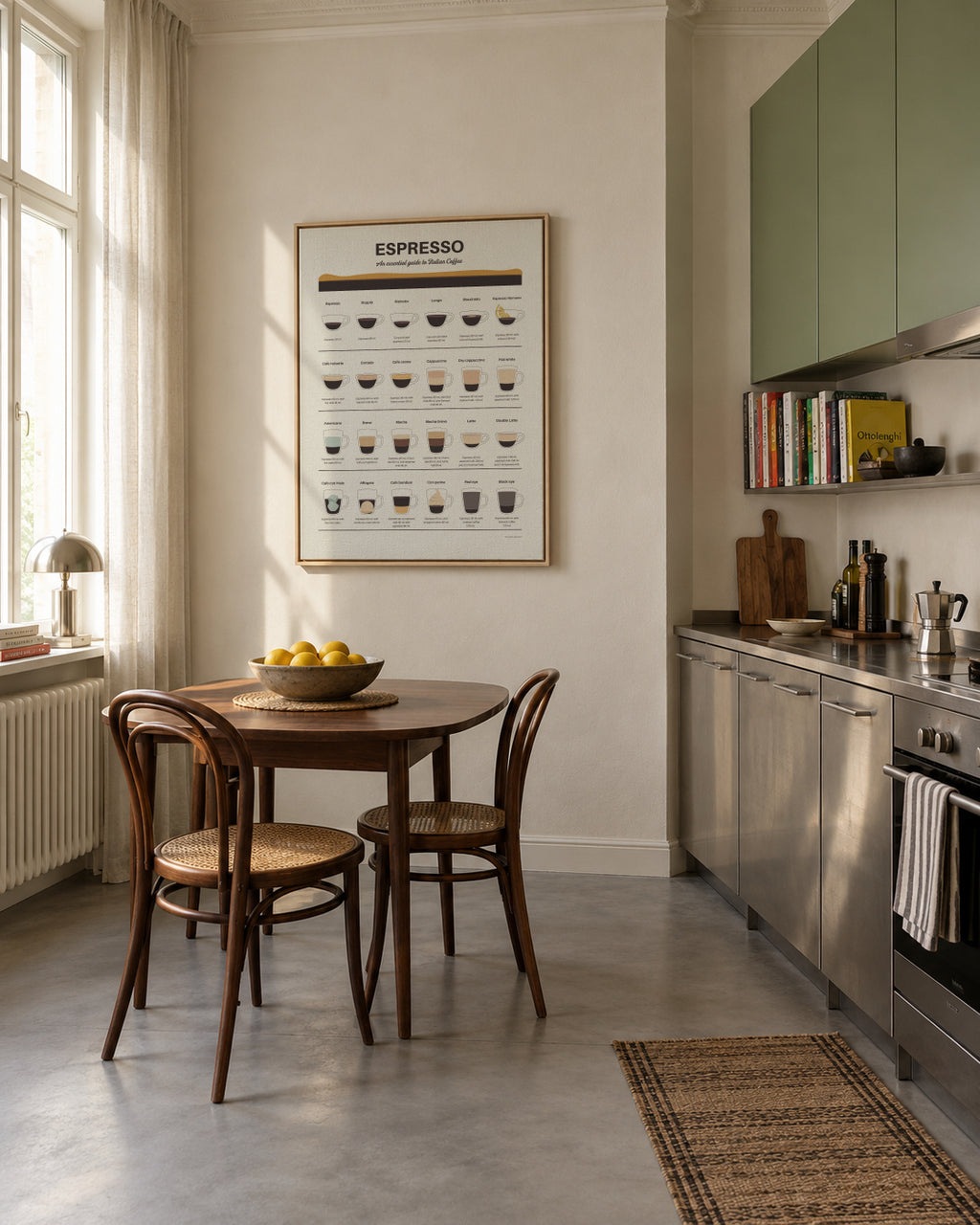 Espresso Guide - Framed canvas in an interior