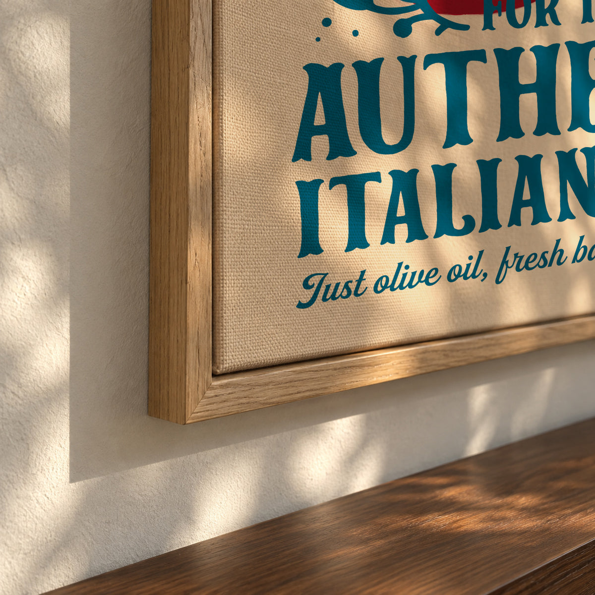 Pomodori Kitchen print - Framed canvas detail