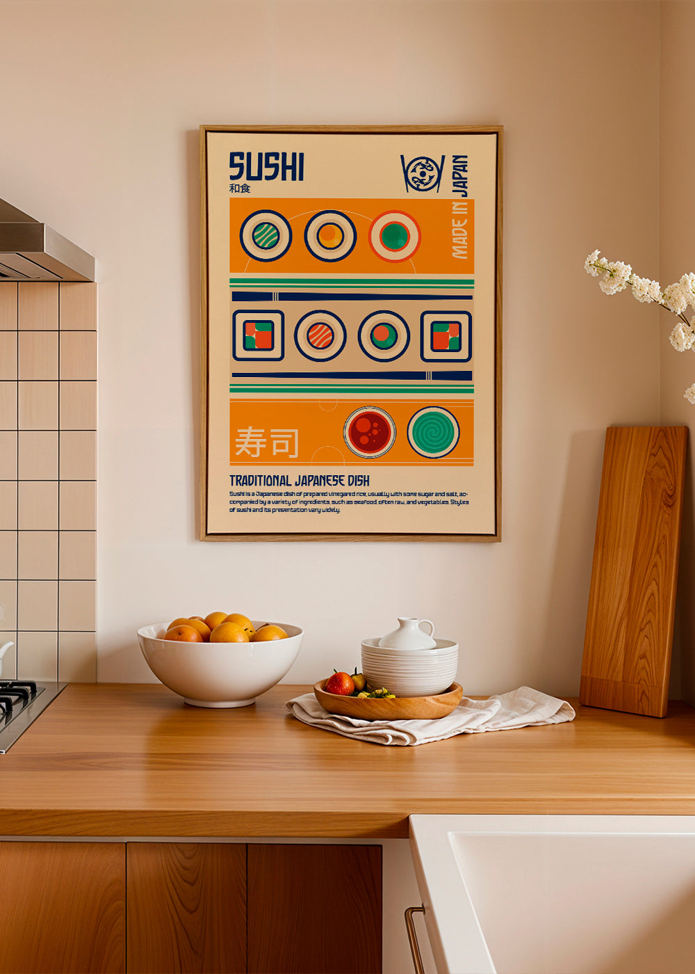 Sushi Japanese Food Print - Retrodrome  