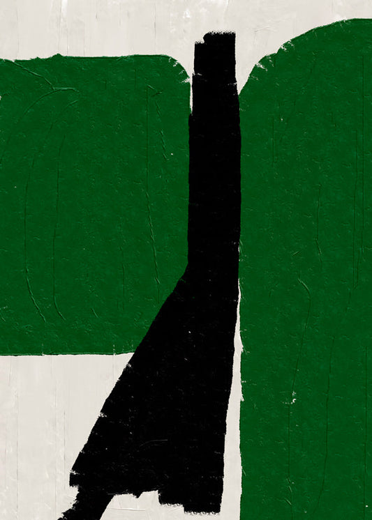 Green Black Oil Abstract - THE MIUUS STUDIO