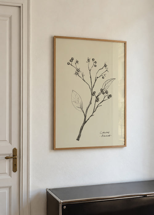 Floral 2 - Framed poster in an interior
