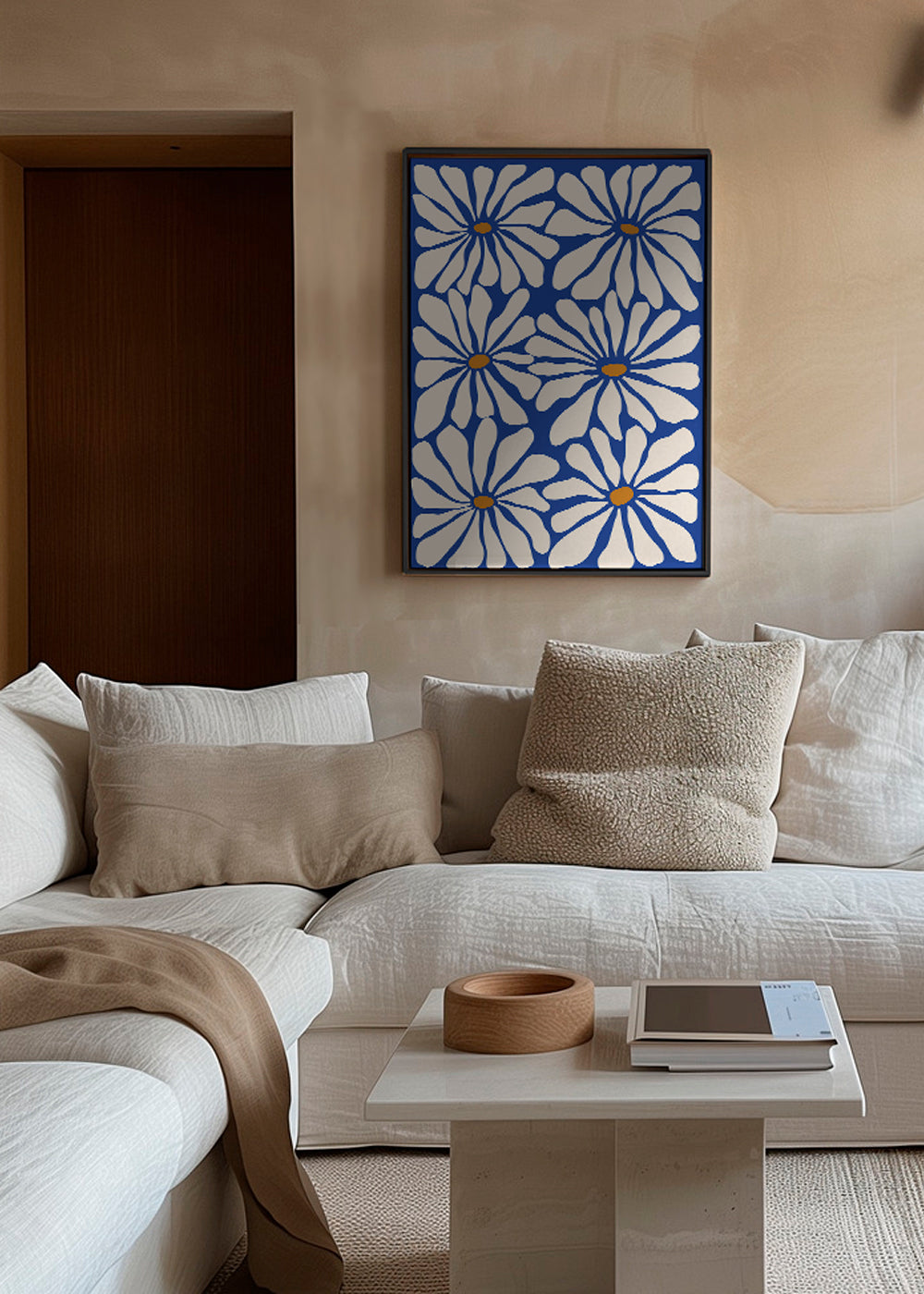 Sunny Floral Blue - Miho Art Studio