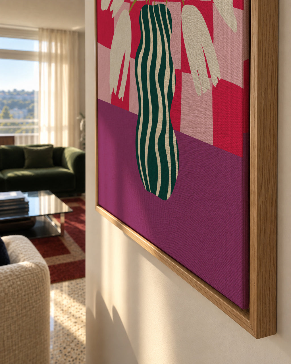 Blossoming Beauties - Framed canvas detail