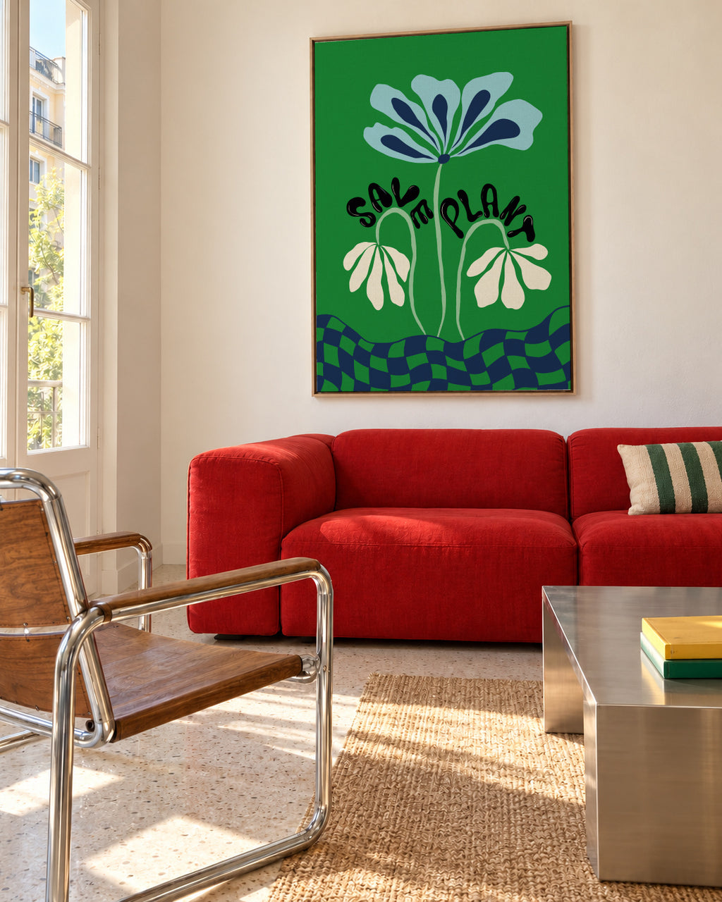 Save Plants - Framed canvas in an interior