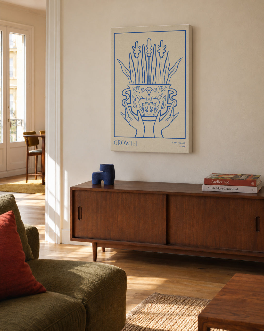 Vessel Collection : Growth (LineArt) - Unframed canvas in an interior