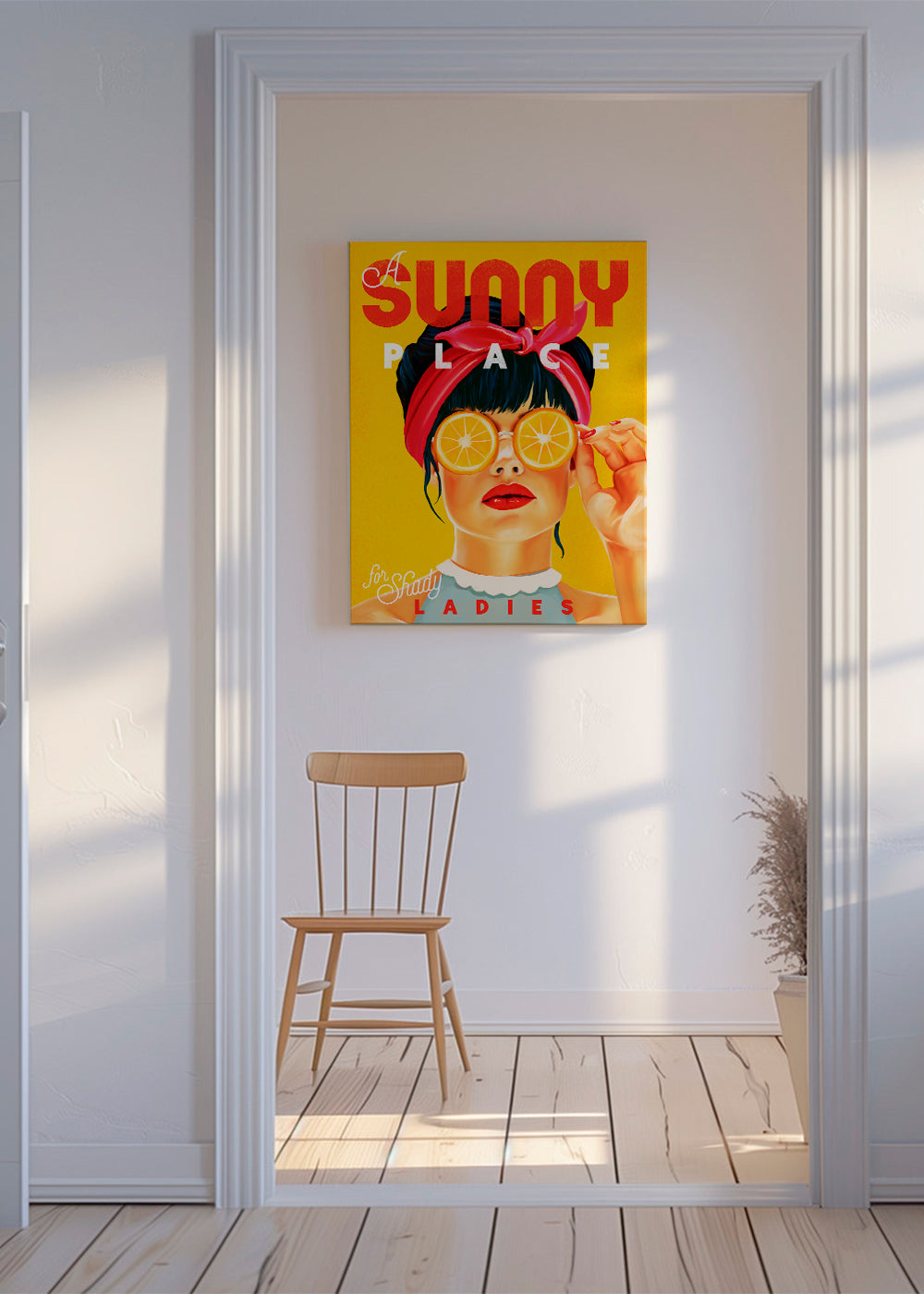 A Sunny Place For Shady Ladies Orange Pinup Art - The Whiskey Ginger