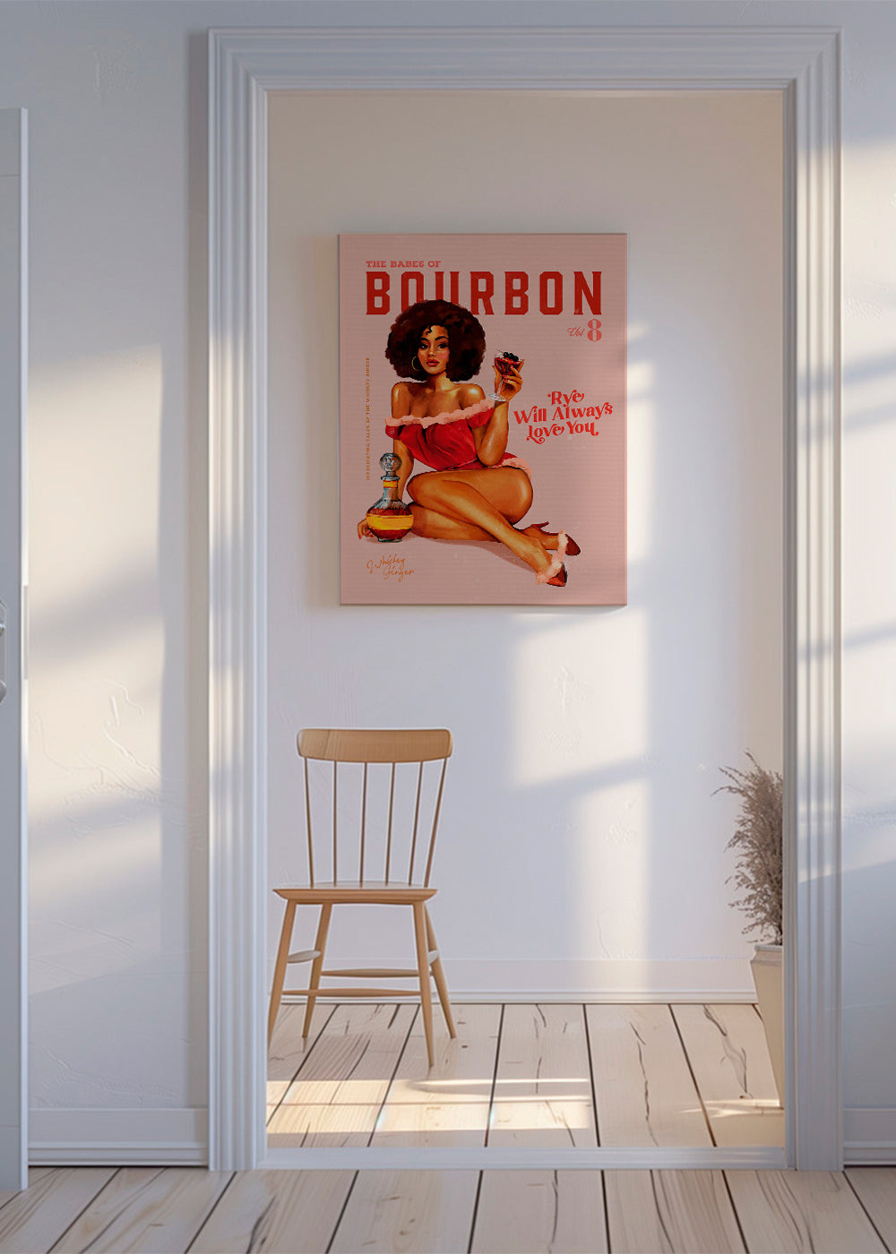 Babes of Bourbon Vol 8 Vintage Pinup Girl With Afro - The Whiskey Ginger