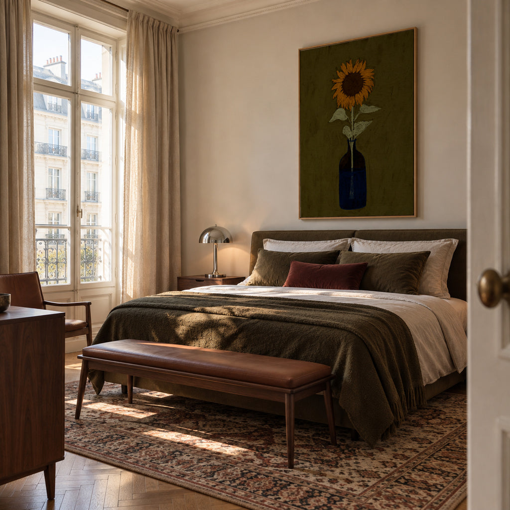 Radiant view - Framed canvas in an interior