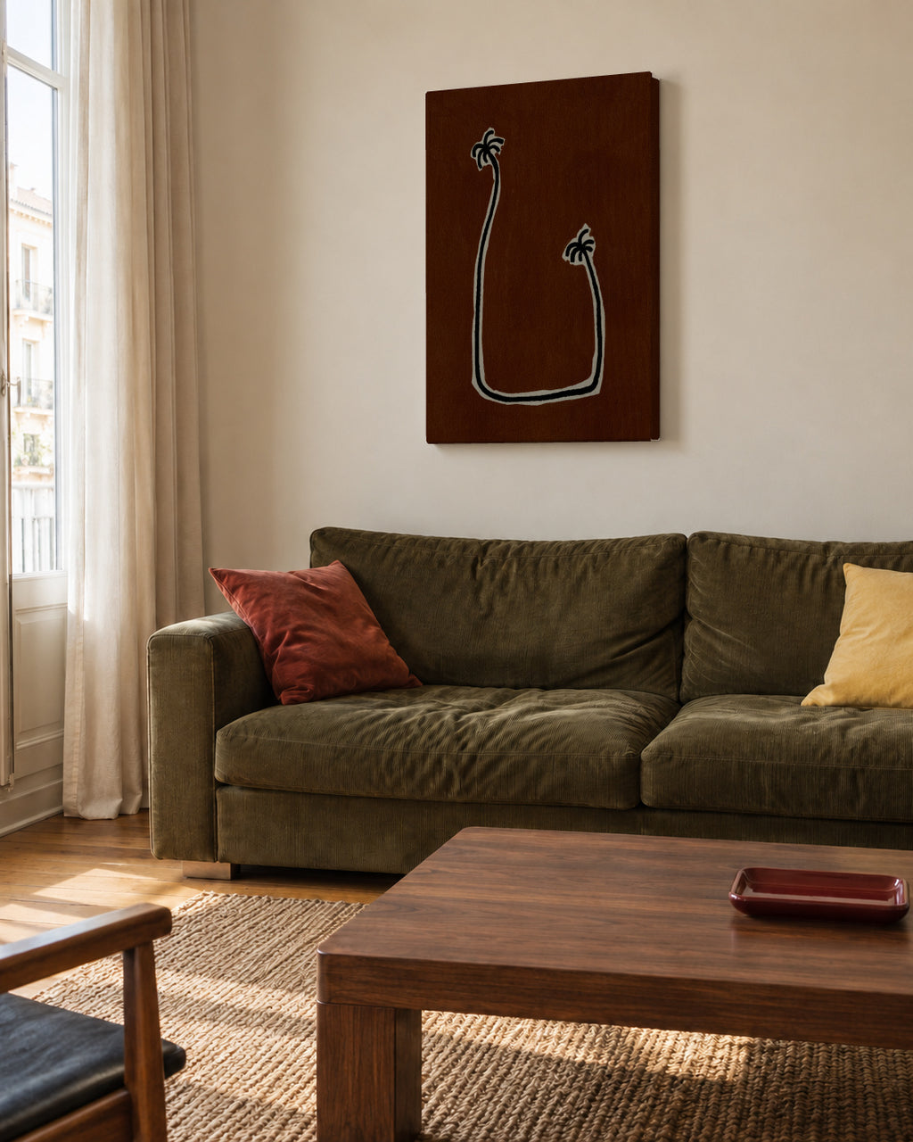 Soul bound – Brown - Unframed canvas in an interior