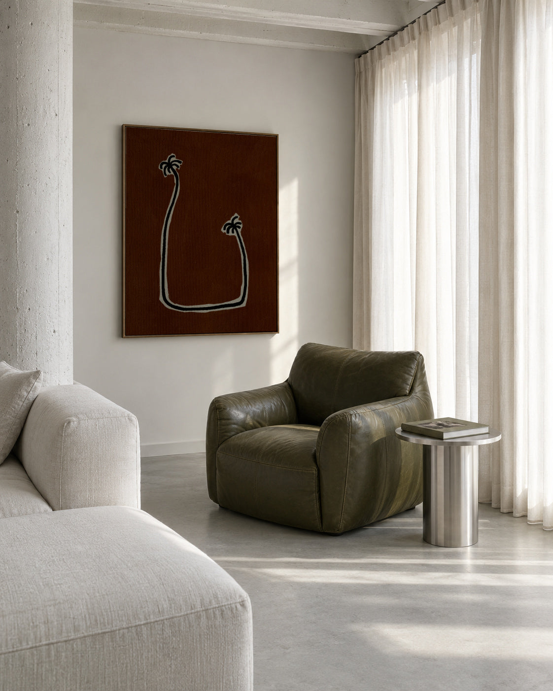 Soul bound – Brown - Framed canvas in an interior