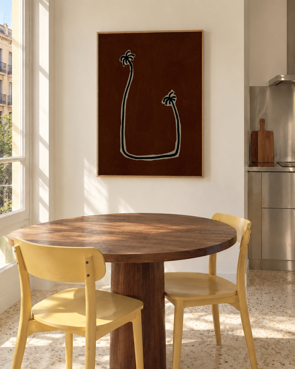 Soul bound – Brown - Framed canvas in an interior