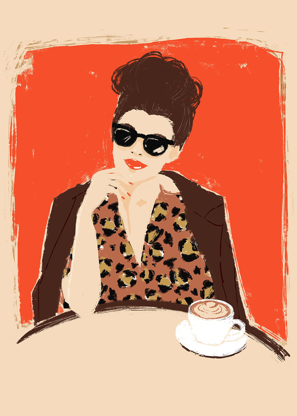 Illustration At the Café