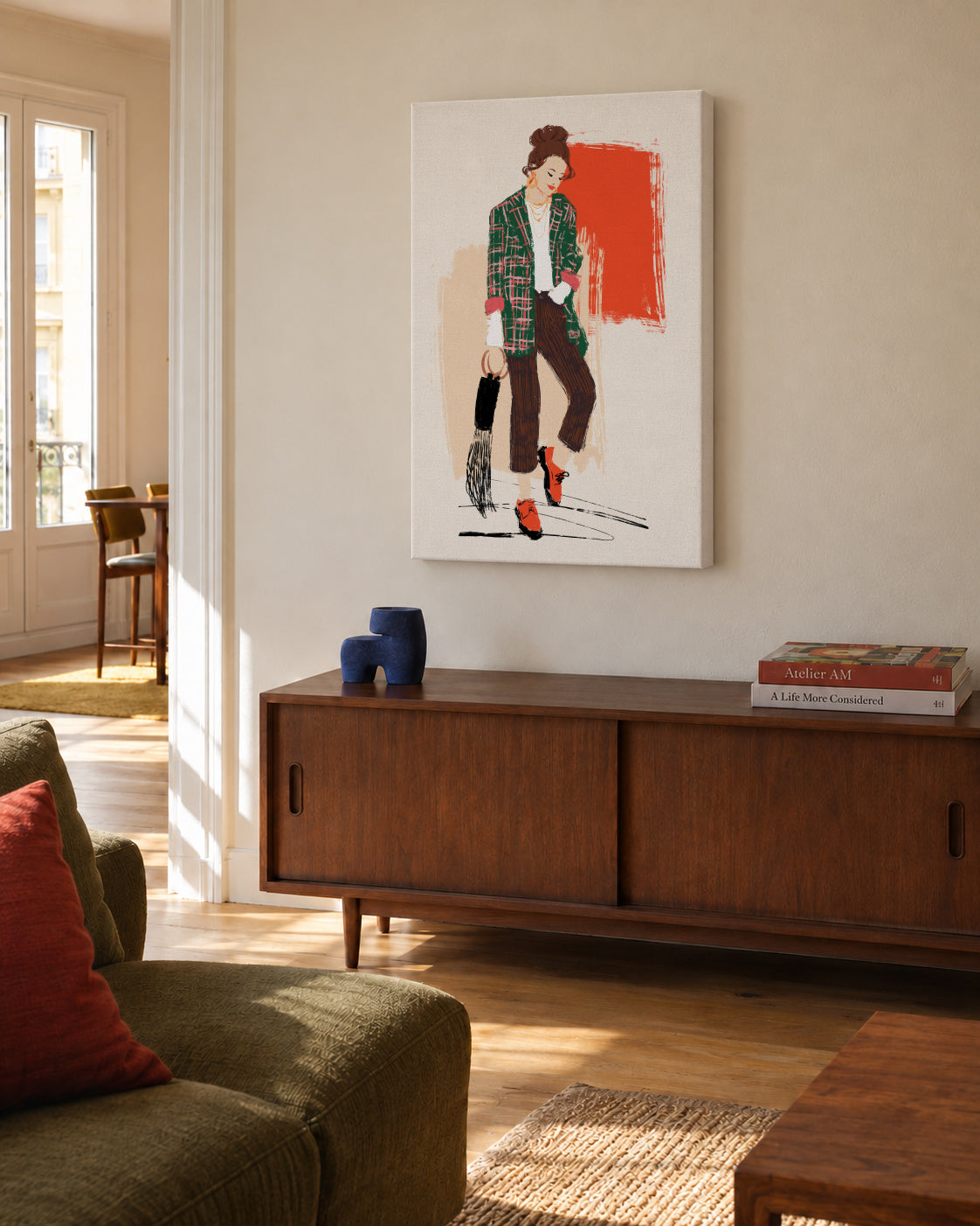 Fashion Style - Unframed canvas in an interior