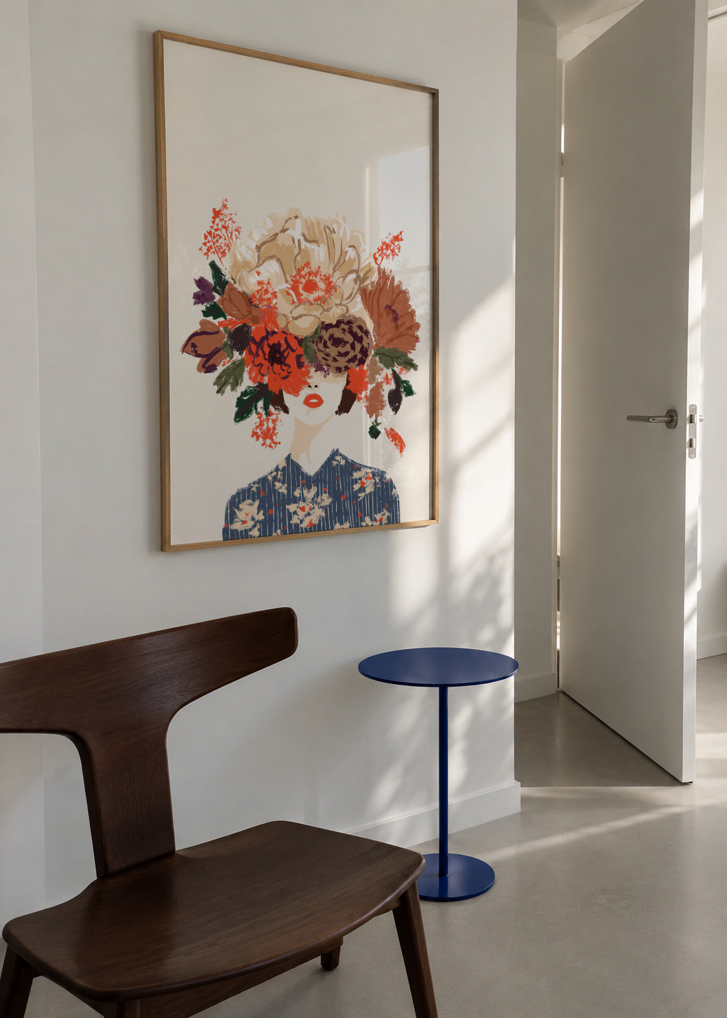Floral Crown - Framed poster in an interior