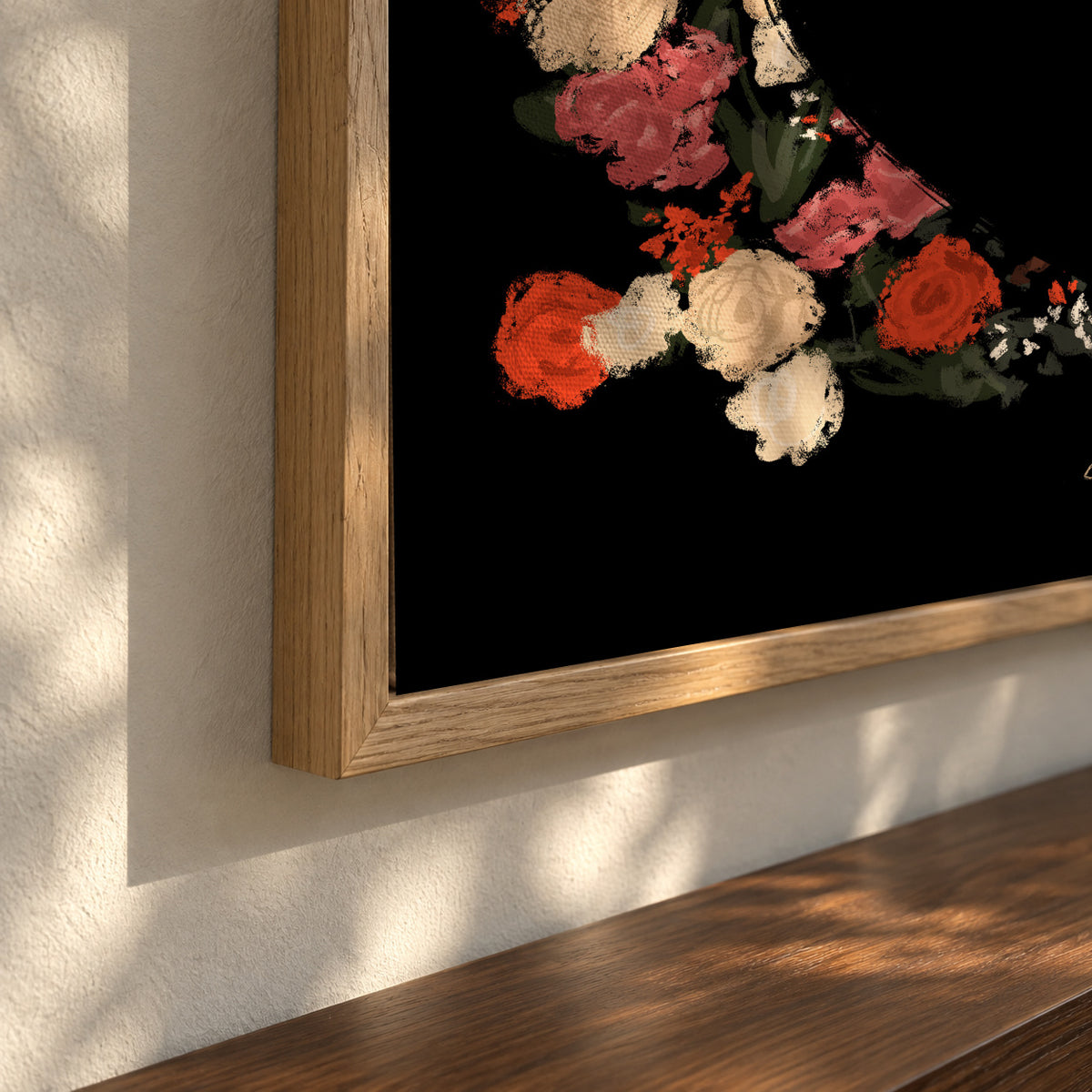 Floral Frame - Framed canvas detail