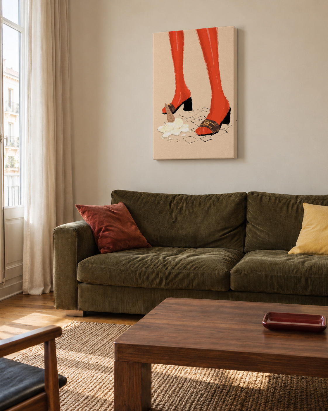 Ice Cream - Unframed canvas in an interior