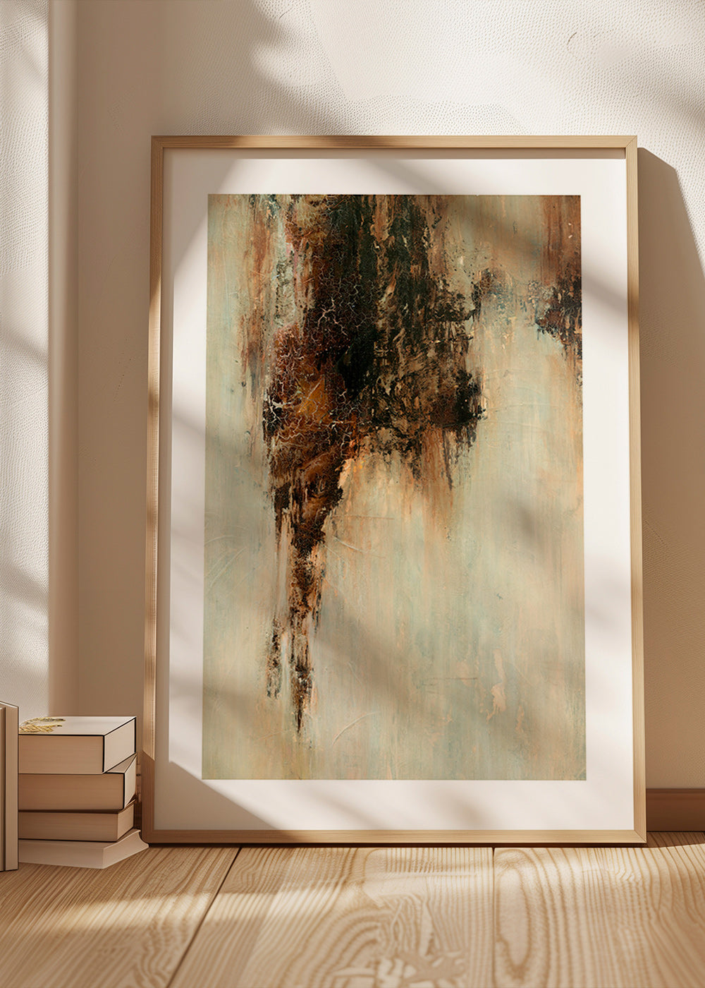 Cuadro abstracto textura terrosa vertical – Product3