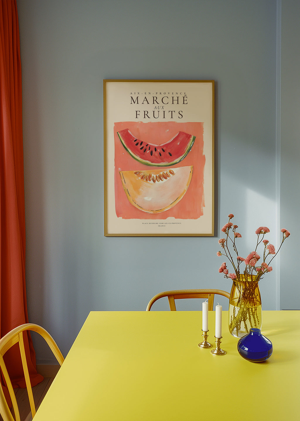 Küchenkunst Provence Früchte: Melone und Wassermelone