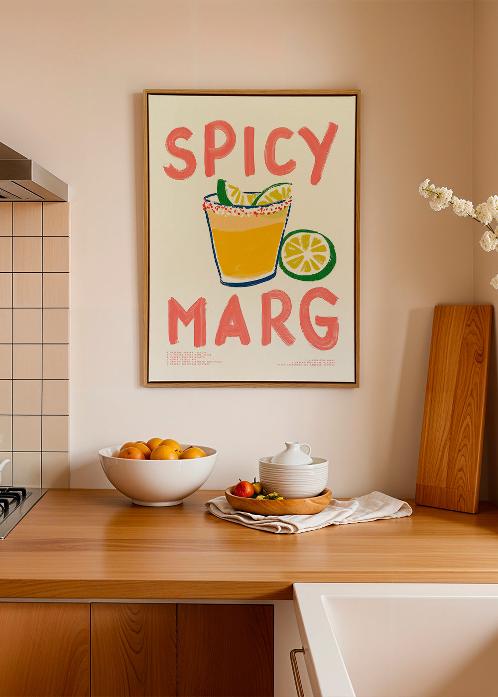 Küchenkunst mit illustrierter Margarita