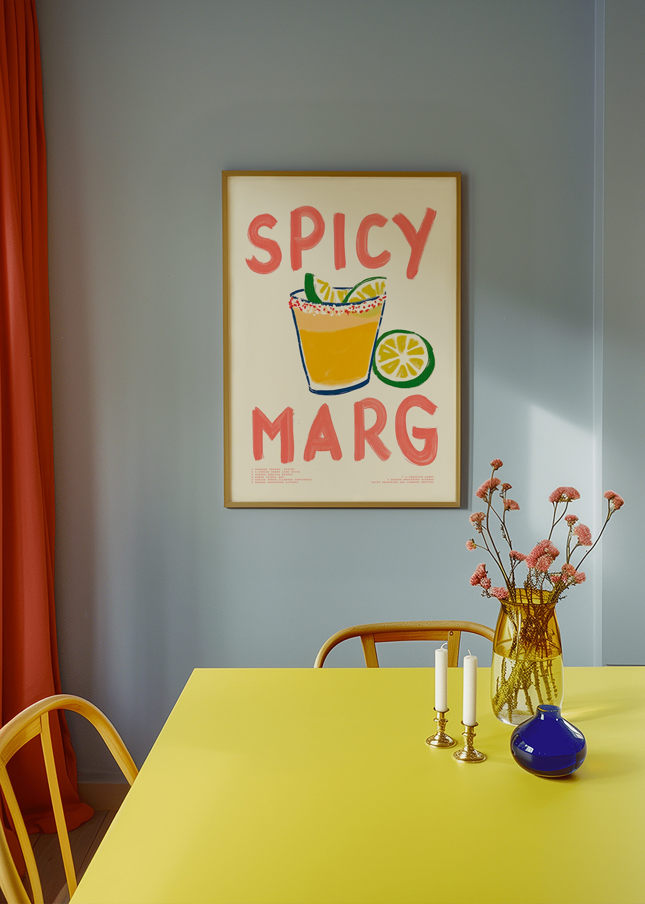Küchenkunst mit illustrierter Margarita