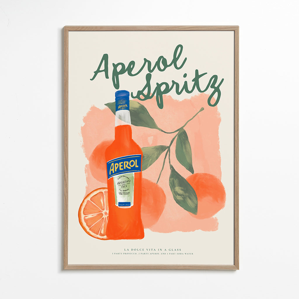 Küchenkunst Aperol Spritz Flasche mit Orangen