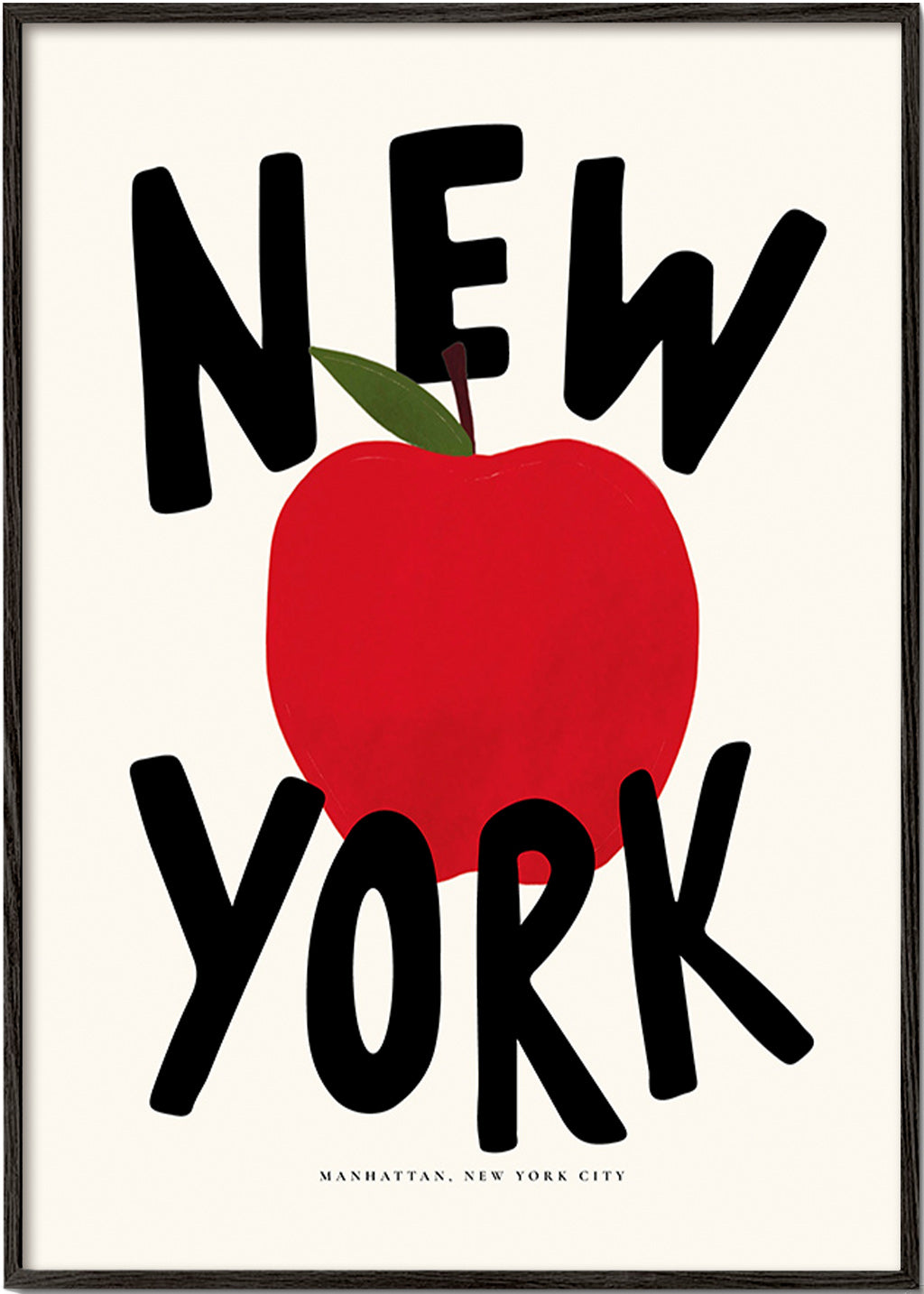 Küchenkunst New York mit rotem Apfel