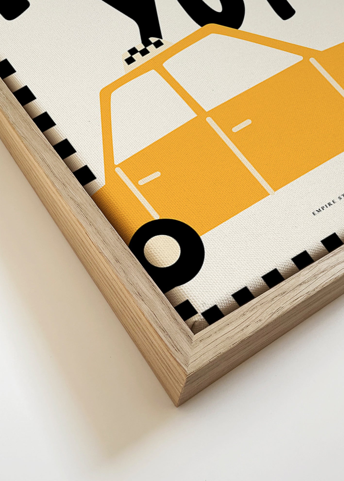 Stadtposter New York Taxi mit markanter Typografie