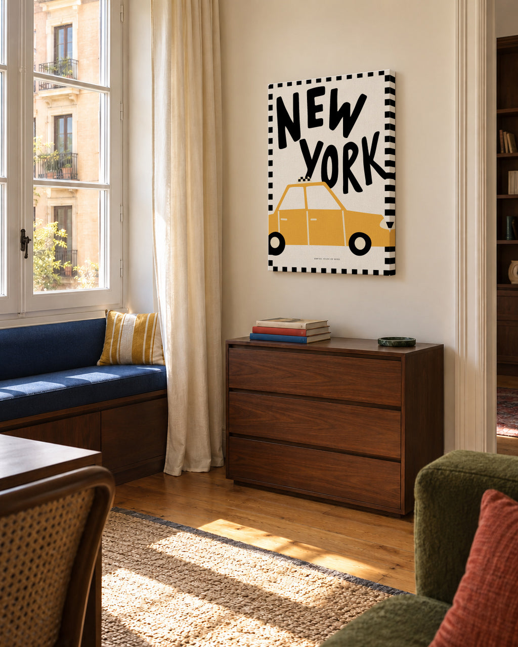 NYC - Unframed canvas in an interior