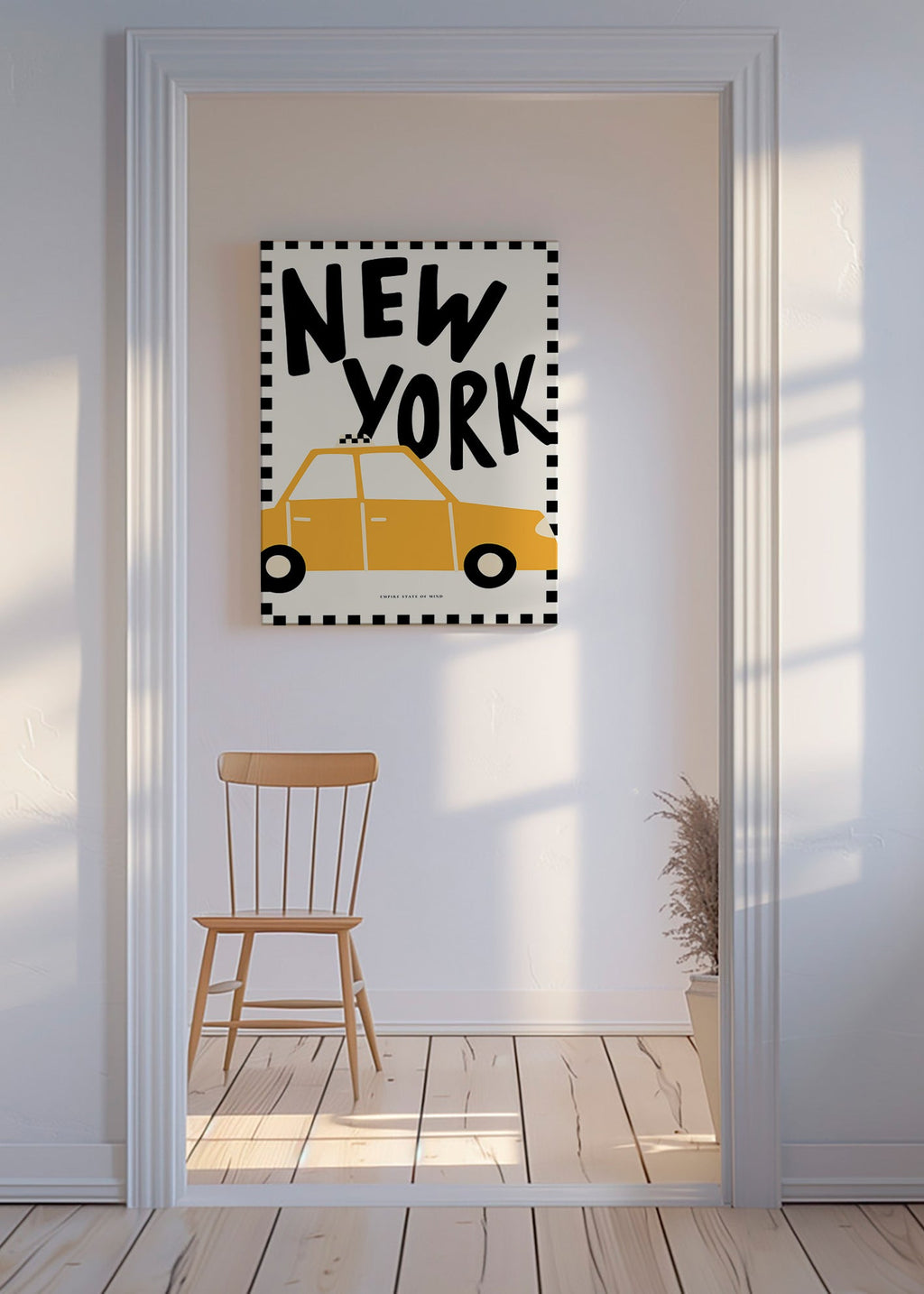 Stadtposter New York Taxi mit markanter Typografie