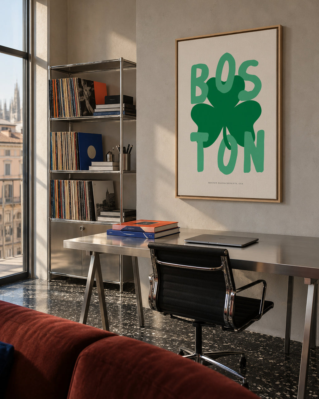 Boston - Framed canvas in an interior
