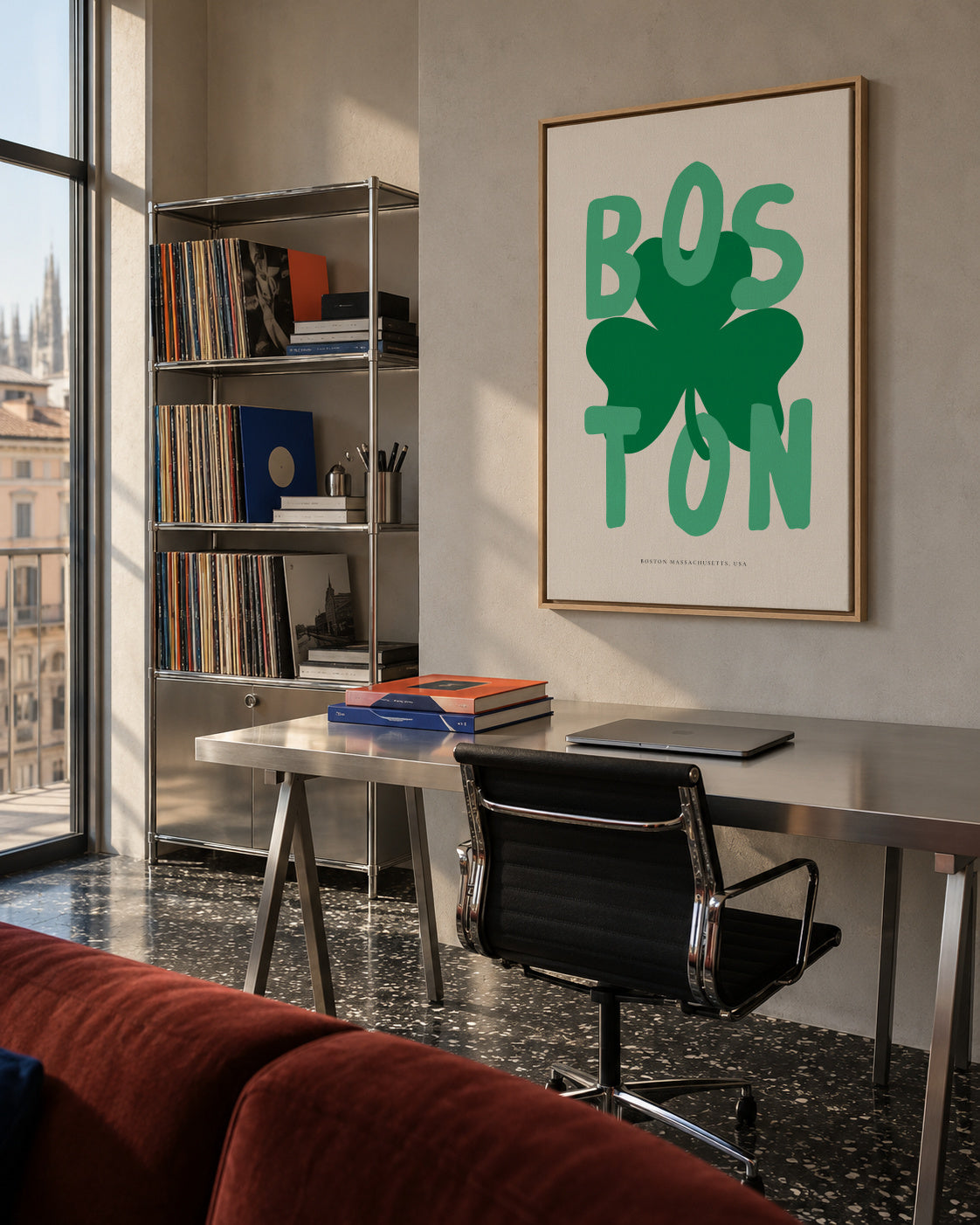 Boston - Framed canvas in an interior