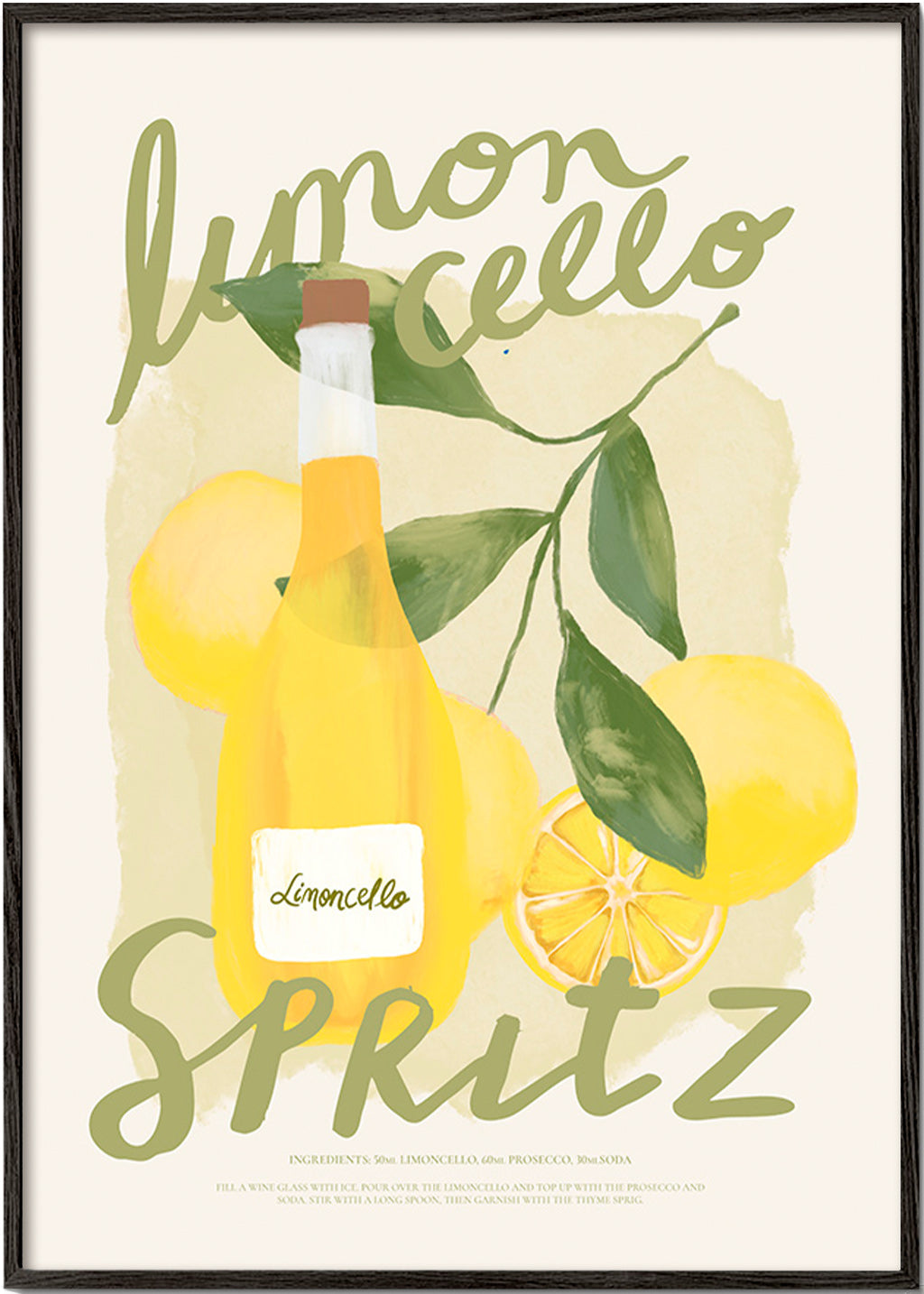 Küchenkunst Limoncello Spritz Illustration