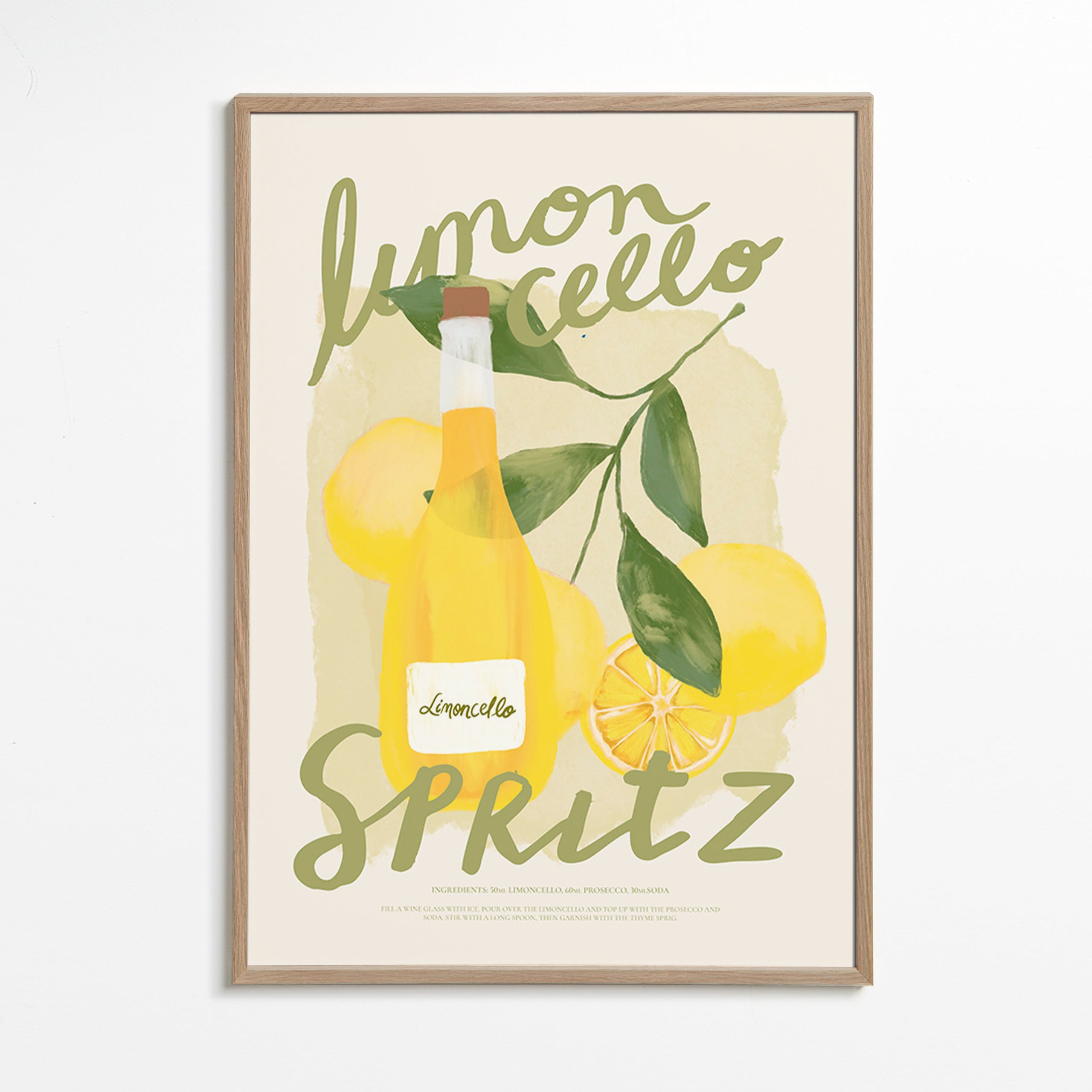 Küchenkunst Limoncello Spritz Illustration