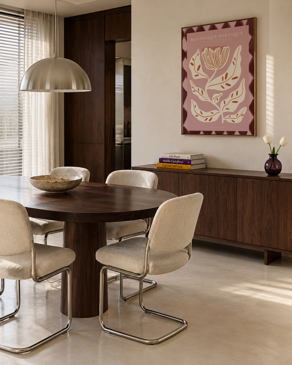 Modern Botanique - Framed canvas in an interior