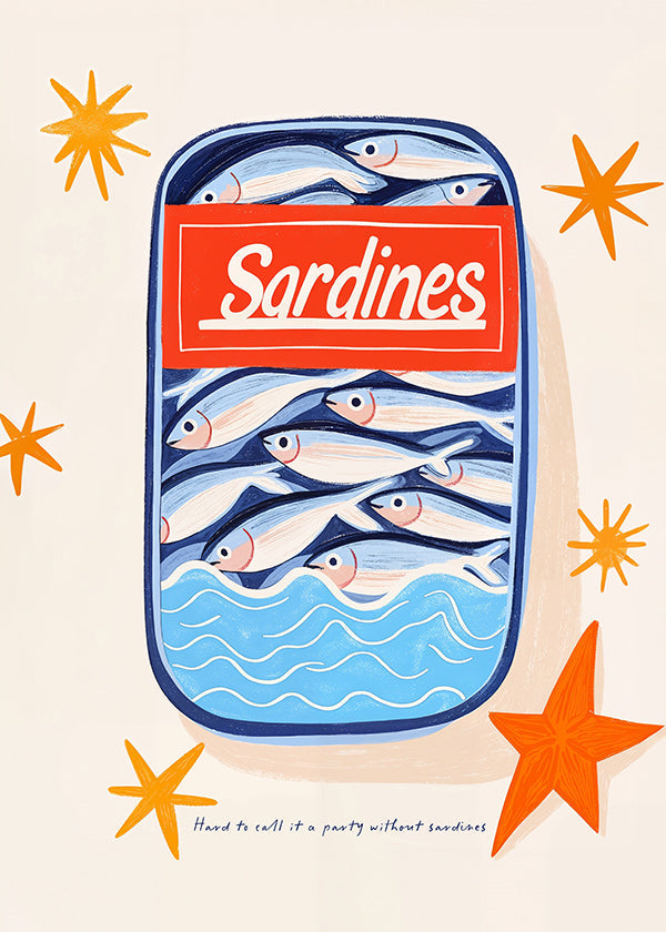 Küchenkunst: illustrierte Sardinenbüchse